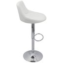 Ver imagem 3 de Kit 2 Banquetas Milano Carmel Estofada Giratória C/ Regulagem - Branco