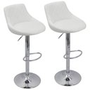 Ver imagem 1 de Kit 2 Banquetas Milano Carmel Estofada Giratória C/ Regulagem - Branco