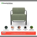 Ver imagem 3 de Poltrona Decorativa Orgânica Living Miska Bouclê Verde Oliva - Desk Design