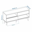 Ver imagem 3 de Rack para TV até 50 Polegadas 135,6cm 2 Portas Nt 1180 Marrom