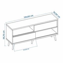 Rack para TV até 50 Polegadas 2 Portas NT 1180  - 3