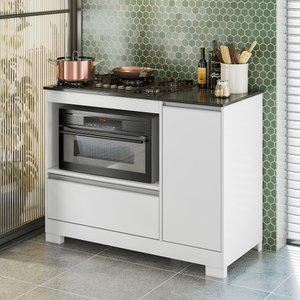 Balcão para Cooktop Notável Móveis Nt3050 1 Porta e 1 Gaveta