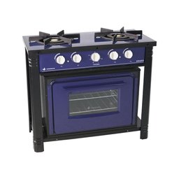 Fogão Industrial com Forno 2 Bocas Duplas Bravo BR2BF Azul - Venâncio - 1