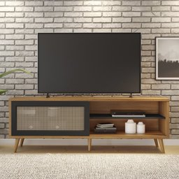 Rack para TV até 60 Polegadas 1 Porta com Rattan Palhinha NT 1175 - 1