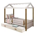 Ver imagem 3 de Cama Solteiro Eliz Branca com Luzes e Auxiliar Divaloto