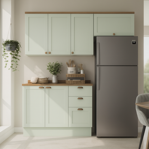 Cozinha Completa Aéreo 4 Portas Balcão 2 Portas 3 Gavetas com Tampo e Rodapé luminata 