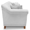 Ver imagem 6 de Kit 2 Poltronas E Sofá 2 Lugares 1,80m Cinza Pés Castanho