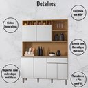 Ver imagem 5 de Kit de Cozinha Compacta Alice 6 Portas 1 Gaveta Mdf 130cm Amêndoa - Branco