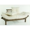 Sofá Cama Futon com Almofadas Cru 1854.2 Country Comfort - Mão & Formão - Nogueira - 1