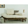Sofá Cama Futon com Almofadas Cru 1854.2 Country Comfort - Mão & Formão - Nogueira - 3