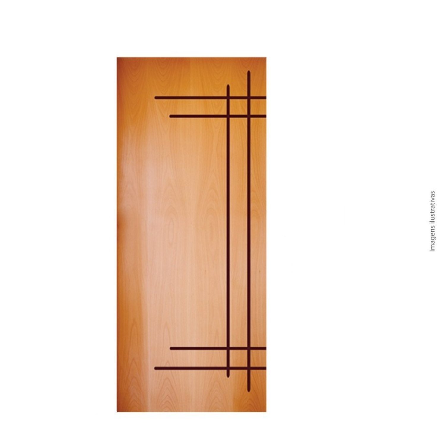 Folha de Porta 210x62cm Tauari HDF Frisada Mapaf - 3