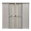 Ver imagem 2 de Porta de Alumínio de Correr 6 Folhas com Trinco Abertura Central 210x200cm Branco Allo Esquadrias