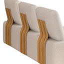 Ver imagem 7 de Conjunto Sofá 7 Lugares Moderno Versátil com Chaise, Puff e Encosto de Madeira Sebastian -