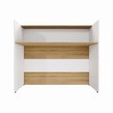 Ver imagem 6 de Balcão Atendimento Recepção Consultório 120 Cm X 110 Cm F5 Cor:macadâmia com Branco