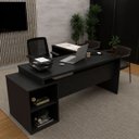 Ver mais imagens de Conjunto Mesa Pedestal em L com Cadeira de Escritório Ergonômica