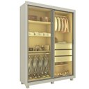 Ver imagem 4 de Guarda-Roupa Solteiro 2 Portas Reflectante com LED com Pés 100% MDF Royale