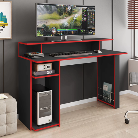 Mesa Gamer Escrivaninha Inspire 120cm Preto