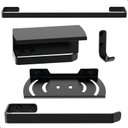 Ver imagem 1 de Kit Acessórios Para Banheiro Preto Fosco 5 Peças Zmt
