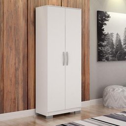 Armário Multiuso 2 Portas Natal Valdemóveis: Branco - 1
