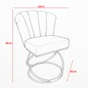 Ver imagem 5 de Poltrona Decorativa Estofada Base Aramado Aço Reforçada Industrial Champagne e Azul Marinho