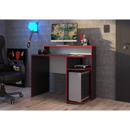 Mesa Gamer Escrivaninha Power 100cm Preto - 4 Mesa Gamer Escrivaninha Power 100cm Preto - 4