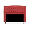 Cabeceira Geovana Para Cama Box King Size 195cm Com Capitonê Suede:Vermelho - 1