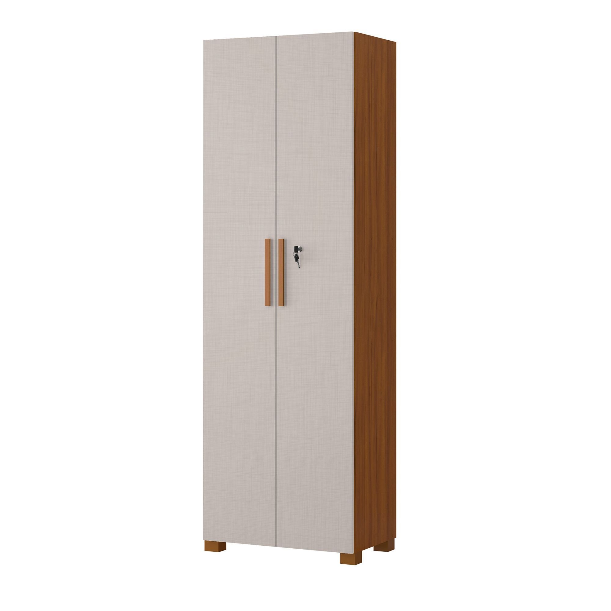 Armário para Escritório 2 Portas com Chave 61cm Nt 4020 Marrom