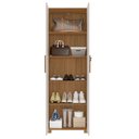 Ver imagem 4 de Armário para Escritório 2 Portas com Chave 61cm Nt 4020 Marrom Freijó/Off White