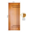 Ver imagem 3 de Folha de Porta em Madeira Semi Oca Hdf Frisada 190 210x80cm Mapaf