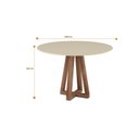 Ver imagem 3 de Conjunto Sala de Jantar Mesa Livia Redonda 100cm Tampo Vidro/mdf com 4 Cadeiras Livia