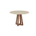 Ver imagem 5 de Conjunto Sala de Jantar Mesa Livia Redonda 100cm Tampo Vidro/mdf com 4 Cadeiras Livia