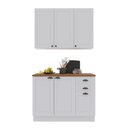 Ver imagem 1 de Cozinha Compacta Bariloche 6 Portas 2 Gavetas com Tampo 100% MDF Branco - Indékes