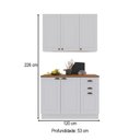 Ver imagem 4 de Cozinha Compacta Bariloche 6 Portas 2 Gavetas com Tampo 100% MDF Branco - Indékes