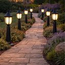 Ver imagem 4 de 2 Postes Balizadores em Termoplástico 45cm Luminária Externa com Lente Fosca Quintal Varanda
