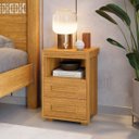 Ver imagem 3 de Mesa de Cabeceira 2 Gavetas Lóquio 100% Mdf - Casa Chick Cinamomo