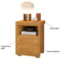Ver imagem 2 de Mesa de Cabeceira 2 Gavetas Lóquio 100% Mdf - Casa Chick Cinamomo