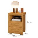 Ver imagem 6 de Mesa de Cabeceira 2 Gavetas Lóquio 100% Mdf - Casa Chick Cinamomo