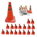 Ver imagem 3 de Cone Segurança Retratil Dobravel Kit 17 Uni Flexivel Alerta Obra Rodovia Estrada Sinalizaçao Emergen