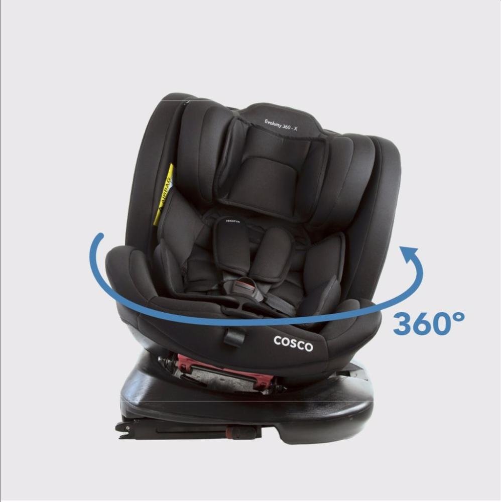 Cadeirinha de Carro Evolutty 360° X 0 a 36kg com Isofix Cosco Preta - 3