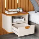 Ver imagem 2 de Mesa de Cabeceira Suspensa Buriti 1g Off White Nature Jb