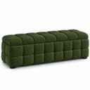 Ver imagem 4 de Recamier Baú Cama Queen 193cm Banco Puf Estofado Bouclé Boss:Verde/Bouclé Memphis