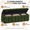Ver imagem 5 de Recamier Baú Cama Queen 193cm Banco Puf Estofado Bouclé Boss:Verde/Bouclé Memphis