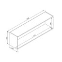 Ver imagem 3 de Nicho de Parede Horizontal Organizador Multiuso Funcionale Preto