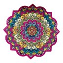 Ver imagem 2 de Quadro Mandala Enfeite Parede Porcelana Colorida Sorte