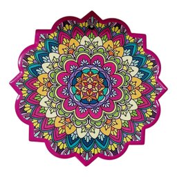 Quadro Mandala Enfeite Parede Porcelana Colorida Sorte - 2