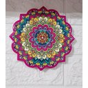 Ver imagem 1 de Quadro Mandala Enfeite Parede Porcelana Colorida Sorte