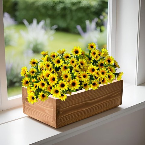Kit 8 Plantas Flores do Campo Artificial Lembrancinha, Casamento, Decoração Interna Premium Realista