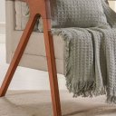 Ver imagem 5 de Manta Decorativa para Sofá Waffle 100% Algodão 120x150cm Verde Alfafa