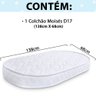 Colchão Berço BF para Moisés Oval de Infantil Bebê Antialérgico 138x68x10cm  - 3