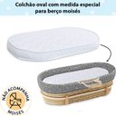 Ver imagem 4 de Colchão Berço BF para Moisés Oval de Infantil Bebê Antialérgico 138x68x10cm 